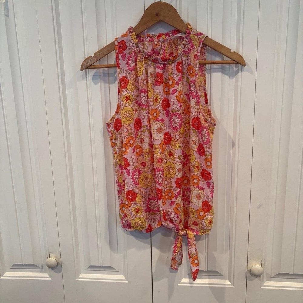 Sienna Sky Pink and Orange Floral Blouse